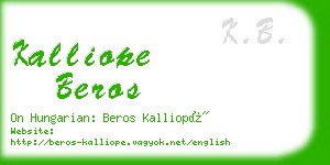 kalliope beros business card